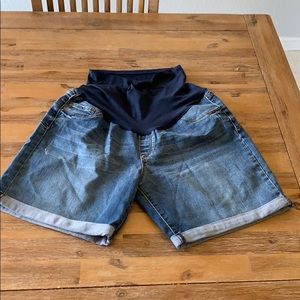 Maternity jean shorts
